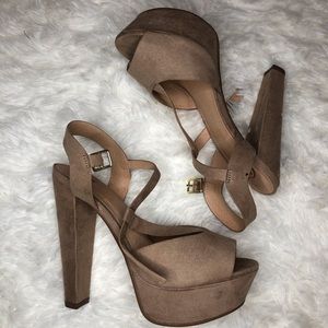 Tan Platform Heels